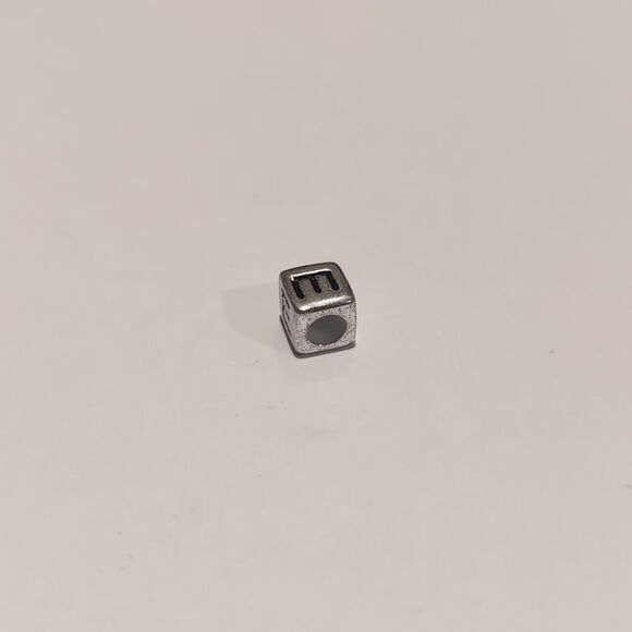 Silver E Spacer Charm for Pandora Style Bracelet - Picture 5 of 5